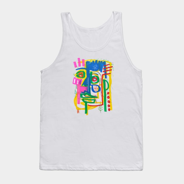 face Tank Top by Angel Rivas